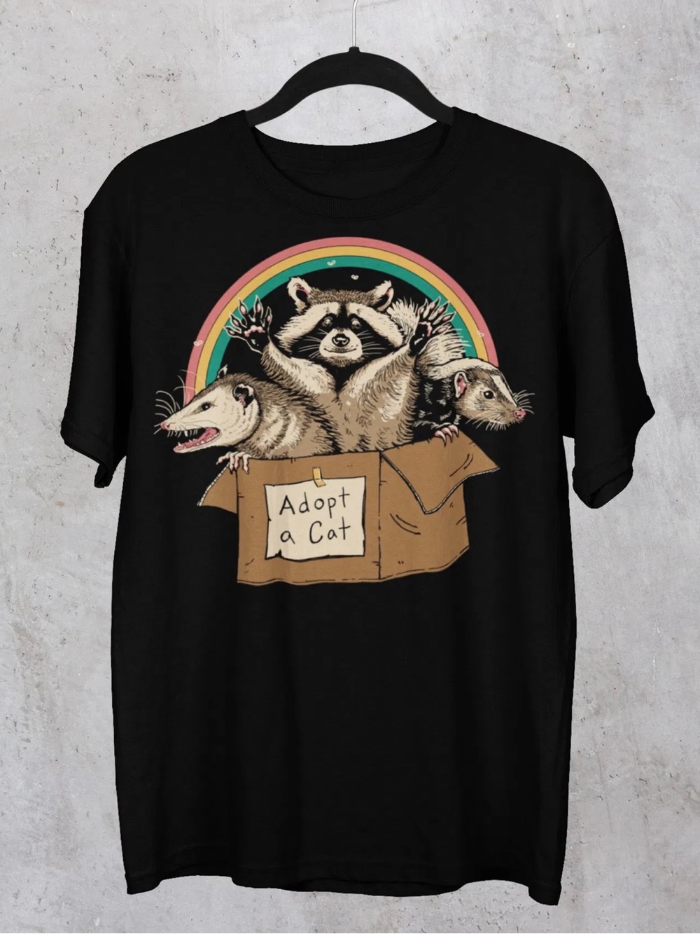 Wicked Clothes Adopt a Cat Graphic Short Sleeve Tee Size M "Forbidden Cats"